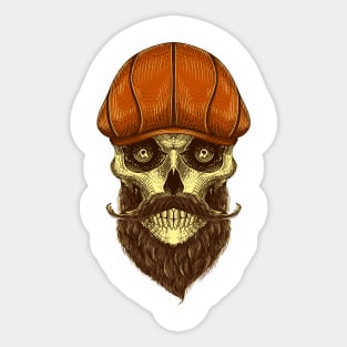 Gentleman skull head Sticker